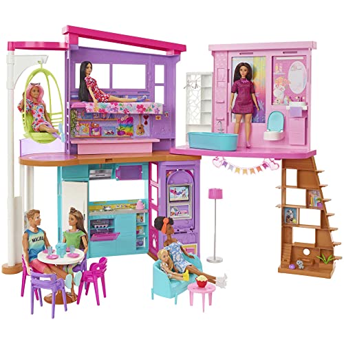 Barbie - Barbie Casa di Malibu (106 cm) playset casa delle bambole ...