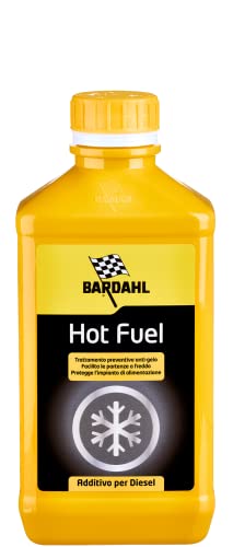 Bardahl 121039 - Hot Fuel, Additivo Auto per Motori Diesel, 1 Litro, Impedisce la Formazione dei Cristalli di Paraffina, Abbassa il Punto di Congelamento e Migliora la Combustione