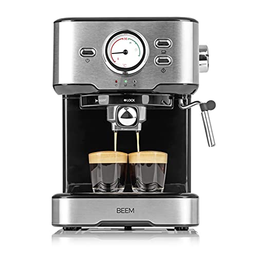 BEEM ESPRESSO-SELECT macchina per caffè espresso 15 bar | Espresso, Cappuccino, Latte Macchiato in qualità barista | Alloggiamento di alta qualità in acciaio inossidabile spazzolato
