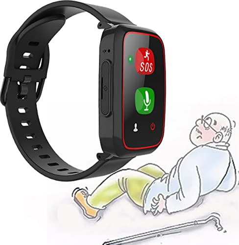 Bias&Belief orologio intelligente con rilevamento delle cadute Orologio intelligente con braccialetto SOS per anziani Orologio da polso anti-perso con monitoraggio della frequenza cardiaca GPS