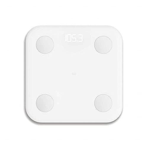 Bilancia Smart Bluetooth Multifunzione Xiaomi Smart Scale 02 con connessione APP Mi Fit per smartphone Ios e Android, misure accurate per massa e peso