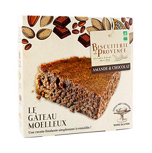 Biscuiterie de Provence | Torta Mandorle Cioccolato Senza Glutine Senza Conservanti - 1 x 240 Gr | Mandorle Tostate | Dolci al Cioccolato