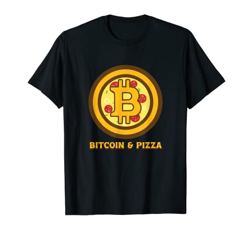 Bitcoin BTC Crypto Portafoglio Pizza Blockchain Regalo Maglietta...