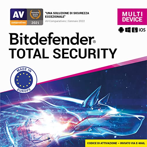 Bitdefender Total Security | 5 Dispositivo | 12 Mesi | PC Mac Mobile | Codice d attivazione via email