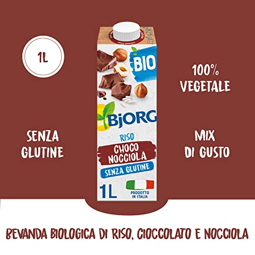 BJORG Bevanda di Riso al Cioccolato e Nocciole Bio (1L)...