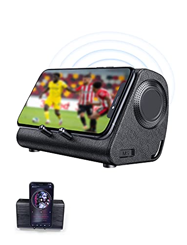 Bluedio MS (Mobile Soundbar) Altoparlante a Induzione Wireless Portatile con Supporto per Telefono e Sensore non Necessita di Bluetooth, Dock Stereo per Telefono, All aperto, da Viaggio, a Casa