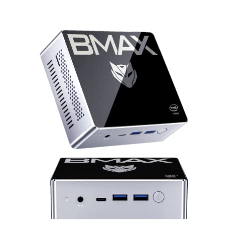 BMAX Mini Pc 8GB DDR4 256GB SSD B2Plus Windows 11 Pro Gemini Lake J4105 Supports 4K Dual HDMI Output Three Screen Display Mini Computer Desktop Processore Gigabit Ethernet Quad Core Micro PC