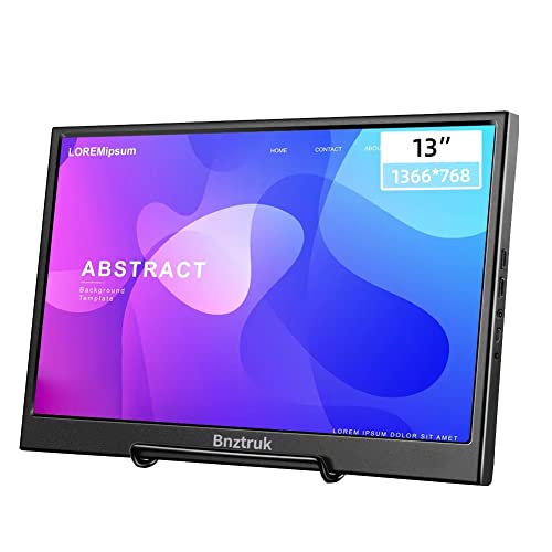 Bnztruk Monitor portatile 13 pollici HD 1366x768 piccolo schermo es...