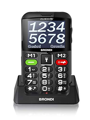 Brondi Amico Chic, Telefono cellulare GSM per anziani con tasti gra...