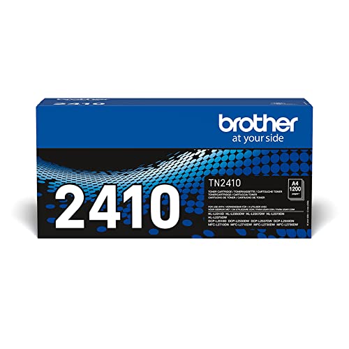 Brother TN2410 Toner Originale Capacità Standard, fino a 1200 Pagine, per Stampanti MFCL2710DW MFCL2710DN MFCL2730DW MFCL2750DW DCPL2510D DCPL2550DN HLL2310D HLL2350DW HLL2370DN HLL2375DW, Nero