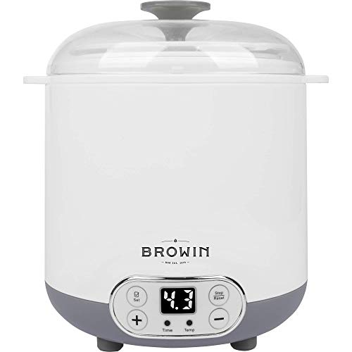 Browin 801013 Dispositivo Multifunzionale Formaggio e Yogurt con termostato da 1,5 L, Bianco, Grigio, Mittler