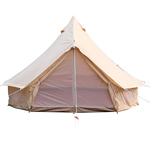 BuoQua Tenda da Campeggio 5-8 Persone, Tenda in Tela per Stufa a Mu...