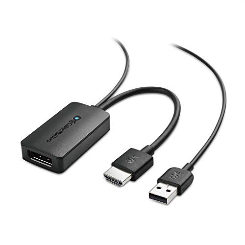 Cable Matters Adattatore unidirezionale da HDMI a DisplayPort per computer desktop e laptop (da HDMI 2.0 a DisplayPort 1.2) con risoluzione video 4K 60Hz - Non compatibile con PS5 o Xbox Series X S