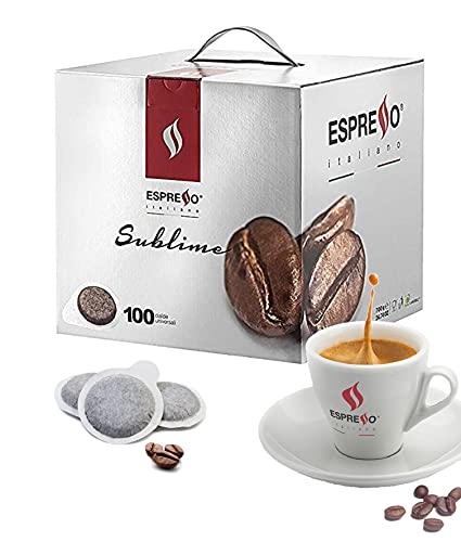 Caffe Espresso Italiano, Cialde Caffè, Qualita  Sublime, Cialda per Macchina Caffè Universale, 100 pcs, Napoletano