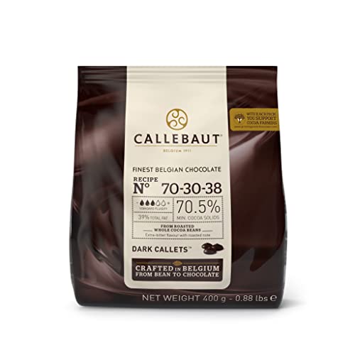 Callebaut - Gocce di cioccolato fondente 70%, sacchetto da 400 grammi