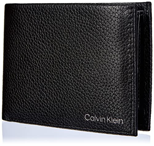 Calvin Klein Warmth Trifold 10CC W Coin L, Accessori da Viaggio-Portafogli Tri-Fold Uomo, CK Black, OS
