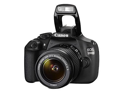 Canon EOS 1200D Fotocamera Reflex Digitale, 18 Megapixel, Obiettivo EF-S 18-55mm IS II, Nero