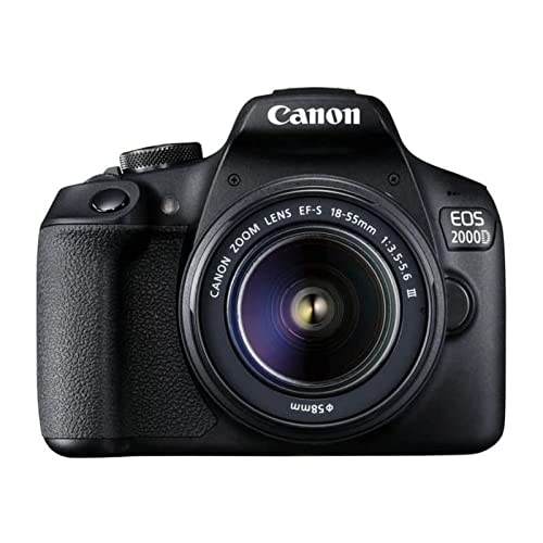 Canon EOS 2000D + EF-S 18-55 mm DC III Fotocamera, 24.1 megapixel S...