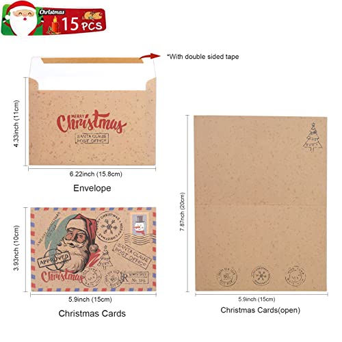 Cartoline di Natale, 15 PCS Biglietto Auguri Natale con Buste, bigl...