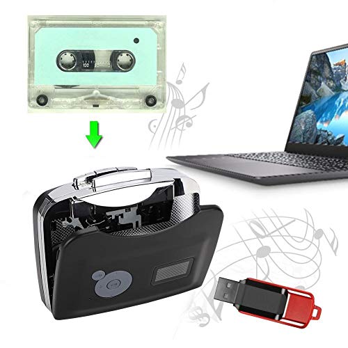 Cassette Walkman portatili, Convertitore da cassette USB a MP3 Lettore musicale, Registratore audio da cassette audio a Convertitore digitale con auricolare Compatibile con unità flash portatile PC