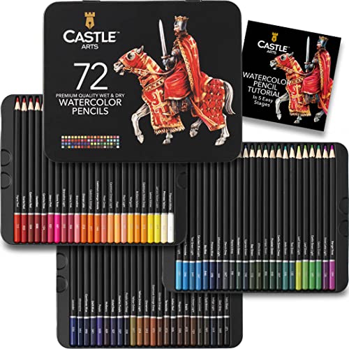 Castle Art Supplies Set 72 Matite Acquerellabili | Pigmenti Vibrant...