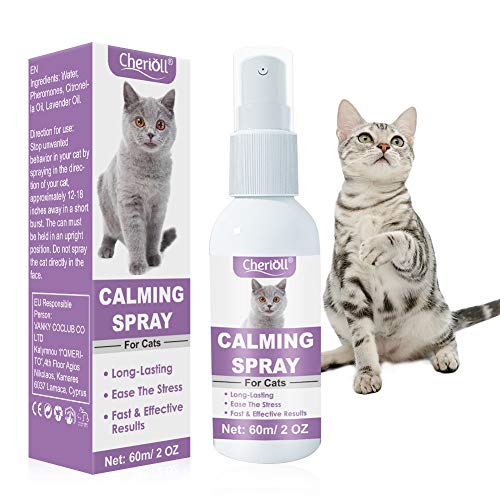 Cat Comfort Calming Spray, Pheromone Spray da Viaggio, Omfort Zone Spray And Scratch Control Calming Spray for Cats