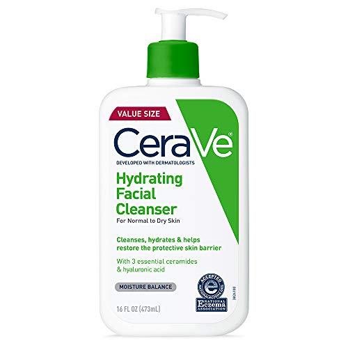 CeraVe Detergente idratante per il viso, 473 ml, per il lavaggio quotidiano del viso, per pelli da normali a grasse (16)