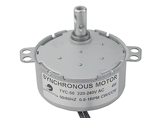 CHANCS TYC-50 220 V 0.8-1 RPM AC Piccolo motore sincrono a bassa velocità CCW Scatola ingranaggi per giradischi per forno a microonde (0.8-1r min CW CCW)