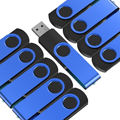 Chiavetta USB 128MB Pendrive 10 Pezzi Pennetta USB 2.0 Kepmem Affordable Penna USB Piccola Capacità Memoria Stick 128 MB Rapporto Qualità Blu Chiavi USB per Passare Regalare Piccoli Files