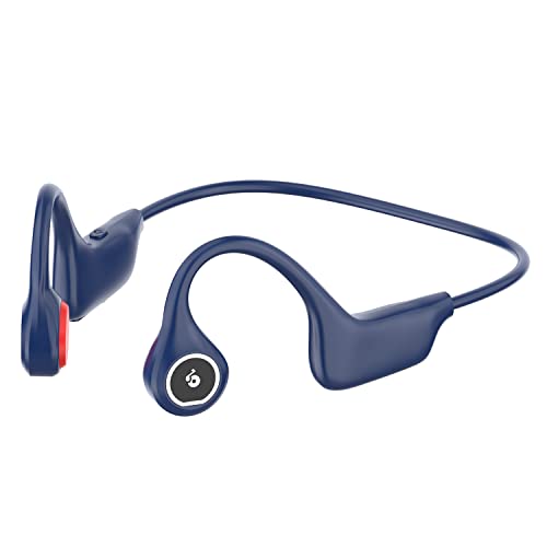 COMBLU Cuffie a conduzione ossea, auricolari Bluetooth a orecchio aperto, impermeabili senza fili, con microfono integrato per allenamento, corsa, escursionismo, sport, ciclismo