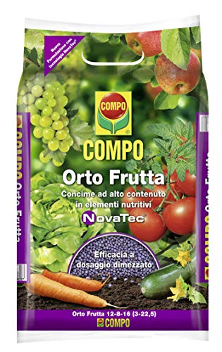 COMPO Orto Frutta, Concime ad Alto Contenuto di Elementi Nutritivi, Con Tecnologia NovaTec, 4 kg