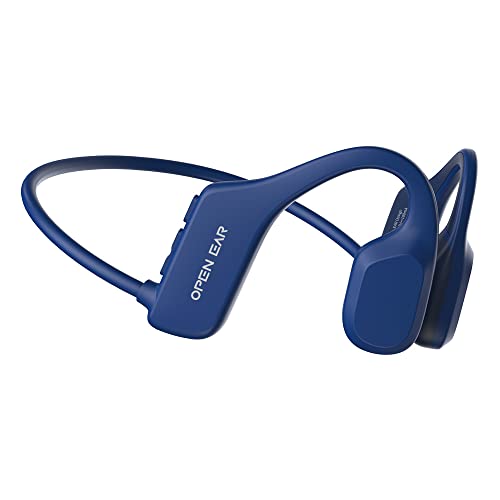 Conduction Labs Swym Auricolari Bluetooth open-ear a conduzione ossea con microfono, ideali per il nuoto, Blu