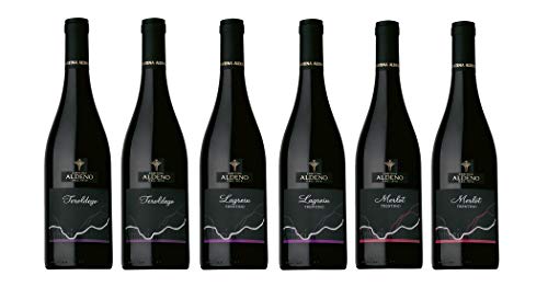 Confezione 6 bottiglie | 3 tipologie di Vino Rosso Trentino DOC: Lagrein | Teroldego | Merlot - Cantina Aldeno - Athesim Flumen