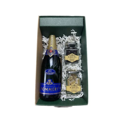 Confezione regalo Champagne Pommery - Verde - 1 Brut - 1 vasetto di Calissons e 1 vasetto di mandorle rivestite LE PETIT DUC