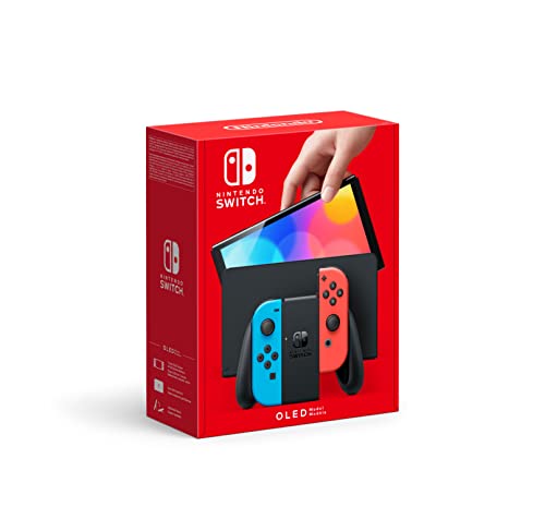 Console Nintendo Switch (modello OLED) : Nuova versione, colori intensi, schermo da 7 pollici - con un Joy-Con Neon