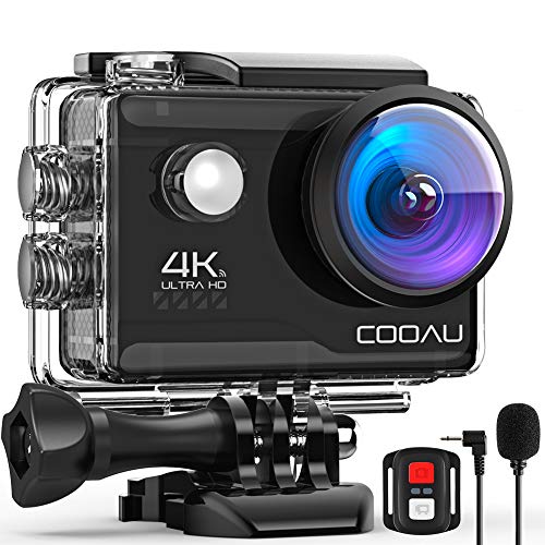 COOAU Action Cam HD 4K 20MP WiFi Con Microfono Esterno Fotocamera S...