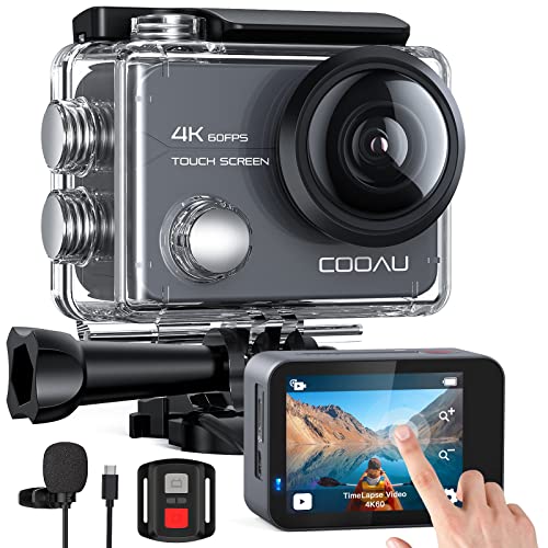 COOAU Action Cam Nativo 4K 60fps 20MP Touch Screen Wi-Fi videocamer...