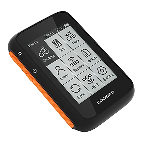 COOSPO Ciclocomputer GPS Wireless Bluetooth 5.0 e ANT+ Ciclocomputer Tachimetro da Bicicletta Impermeabile con Retroilluminazione Automatica Ampio Display LCD da 2,6 Pollici