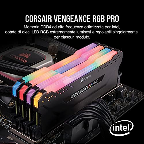 Corsair VENGEANCE RGB PRO DDR4 32 GB (2x16 GB) 3600 MHz C18 Memoria...