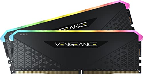 Corsair Vengeance RGB RS 16GB (2 x 8 GB), DDR4 3200MHz C16 Memoria per Desktop (Illuminazione RGB Dinamica, Tempi di Risposta Stretti, Compatibile con Intel & AMD 300 400 500 Series), Nero