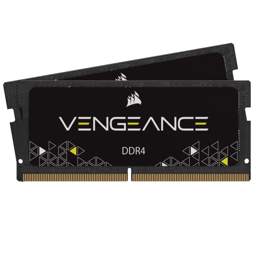 Corsair Vengeance SODIMM 32GB (2x16GB) DDR4 3200MHz C22 Memoria per Laptop Notebook , Nero
