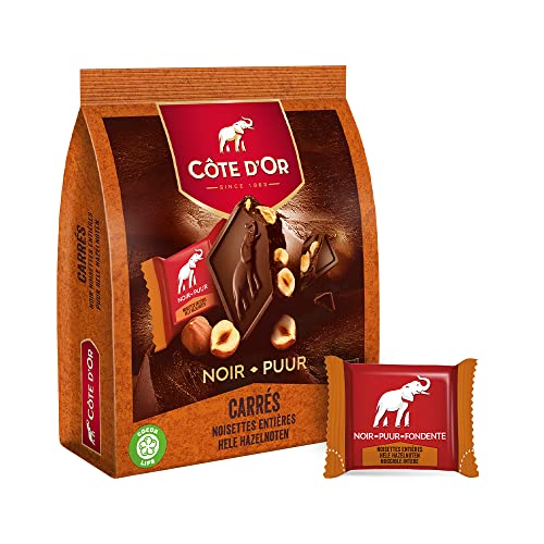 Côte d Or Extra Dark Nut, Mini Tavolette di Cioccolato Fondente con Nocciole Intere - 10x20g