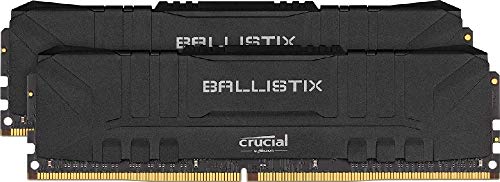 Crucial Ballistix BL2K8G32C16U4B 3200 MHz, DDR4, DRAM, Memoria Gaming Kit per Computer Fissi, 16GB (8GB x2), CL16, Nero