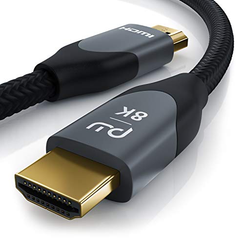 CSL – Cavo HDMI 2.1 2 metri – 8K @ 60Hz 4K @ 120Hz con DSC – HDMI 2.1 2.0a 2.0b – 3D – High Speed Ethernet – HDTV – UHD II – Dynamic HDR-10+ – eARC – Variable Refresh Rate VRR – Dolby Vision