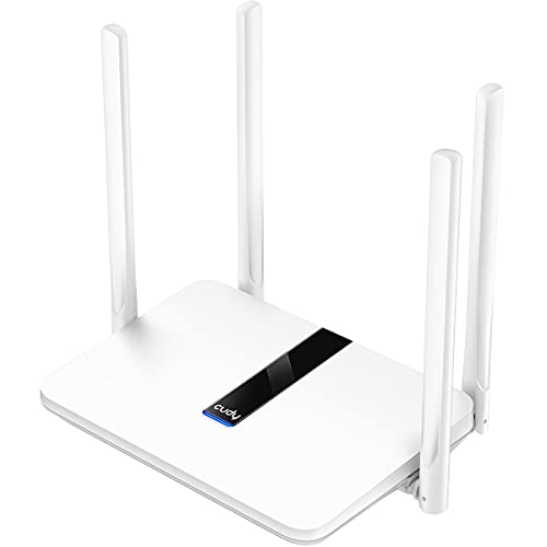 Cudy LT450 4G LTE Router AC1200 WiFi Mesh Con SIM, Dual-Band Wi-Fi, 4 porte RJ45, 4 Antenne, DDNS, FDD e TDD, VPN, Gabbia di protezione, SMS, Plug and Play SIM, alternativi per ADSL, bianchi