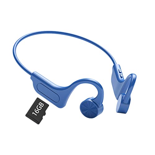 Cuffie a conduzione ossea senza fili con orecchio aperto, cuffie Bluetooth 5.3 con microfono e memoria incorporata 16G, lunga durata di gioco, impermeabili per sport e allenamenti