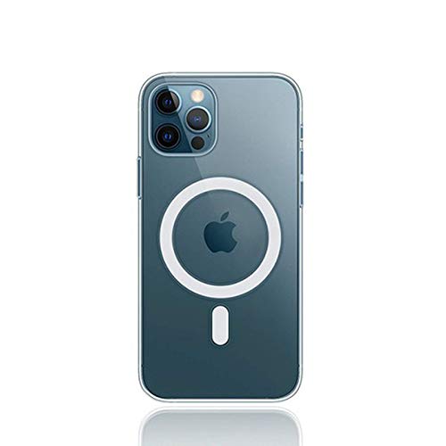 Custodia protettiva magnetica compatibile con Magsafe per iPhone 11 12 Pro Max mini cover posteriore trasparente antiurto