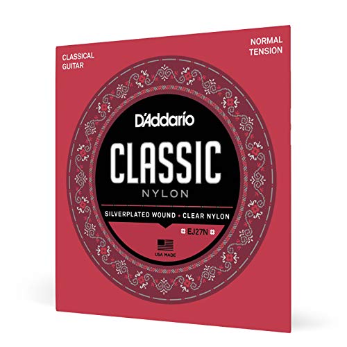 D Addario Corde Chitarra Classica | EJ27N | Classic Nylon | Corde per Chitarra Classica | Tensione Normale | 1 Pacchetto