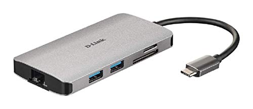 D-Link DUB-M810 Hub USB di Tipo C 8 in 1, Adattatore USB C con HDMI...