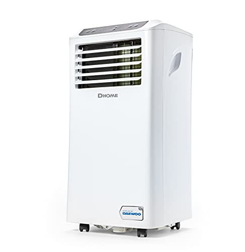 Daewoo DA9KSWE Condizionatore Portatile - 9000 BTU - Wi-Fi Integrato - Climatizzatore d Aria Mobile - 3 in 1 Deumidificazione, Raffreddamento, Ventilazione - Timer - Bianca